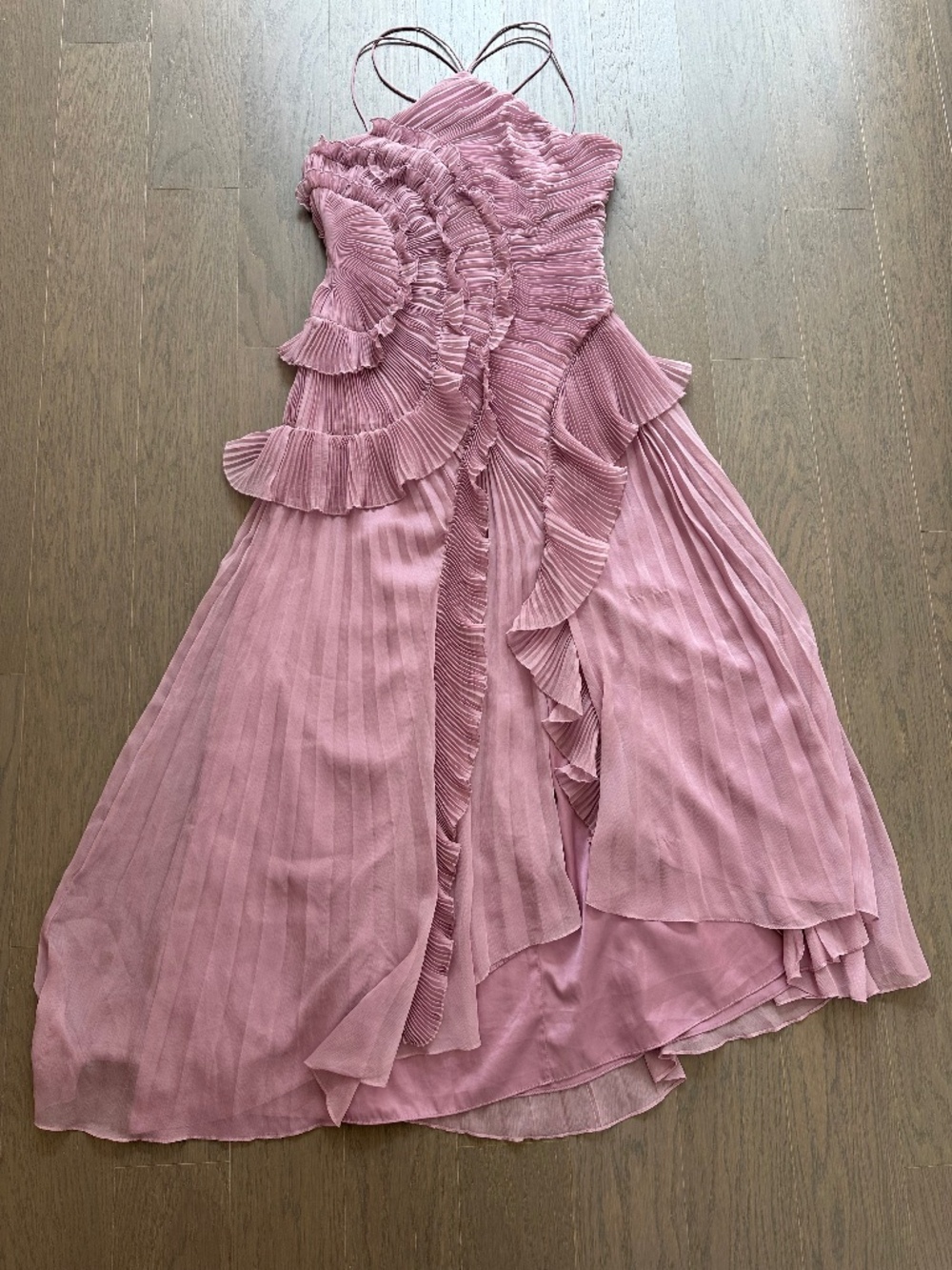 Amur Lorelie Lavender Ruffle Gown Dress Water Hyacinth Purple - Size 10 - Picture 2 of 13